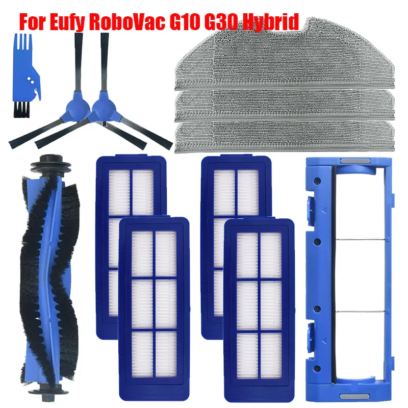 

Mop Rags Hepa Filter Spare Parts For Eufy RoboVac G10 G30 Hybrid Vacuum Cleaner Side Brush Roller Brush Cover Accessories