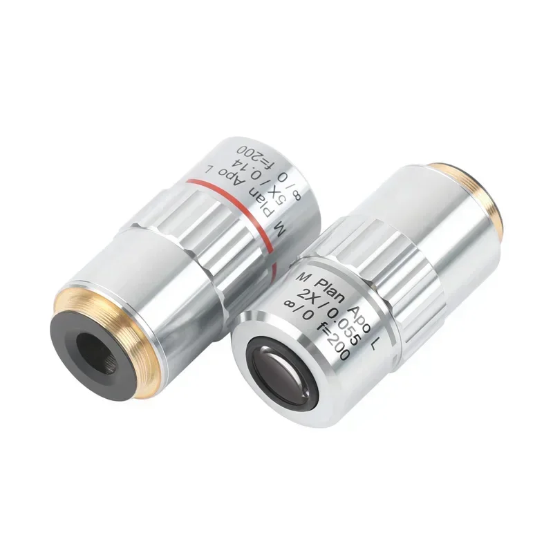 2X 5X 10X 20X 50X ахроматический блочный объектив для микроскопа коаксиального