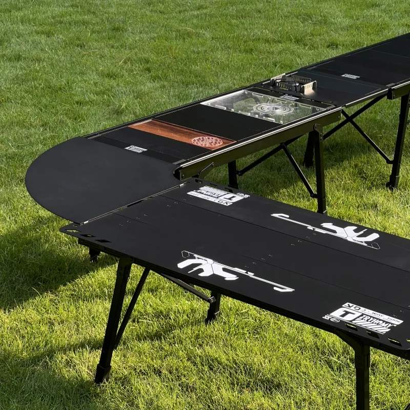 IGT складной стол 3-одиничный походный алюминиевый сплав уличный расширяемый для