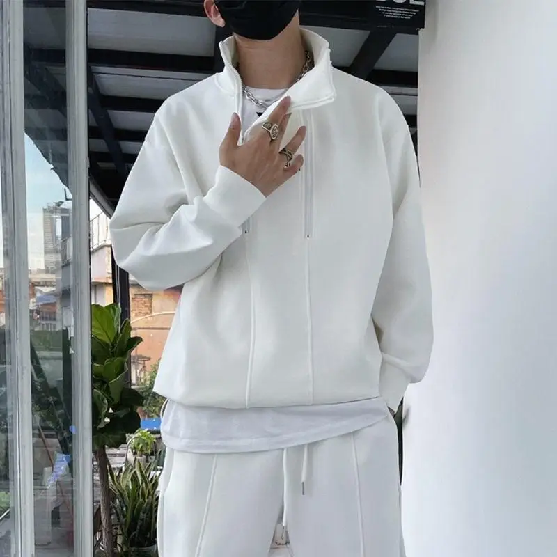 NewTracksuit Men 2 Piece Set Hip Hop Men Sports Wear Fashion Clothing Solid Color Sweatsuit Jogging Suit Men Running Clothes