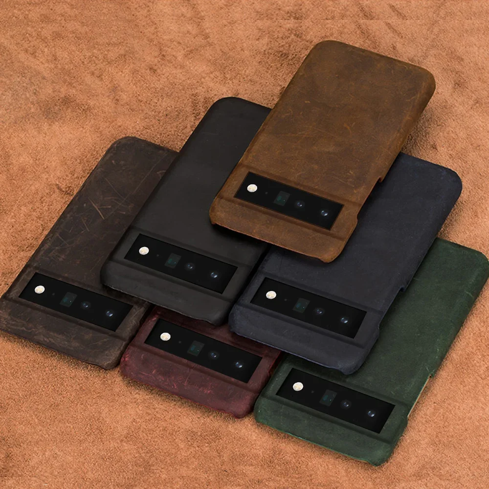 Винтажная задняя крышка из натуральной кожи для Google Pixel 8 7 6 Pro 7A 6A 5 5A 4 Pixel7