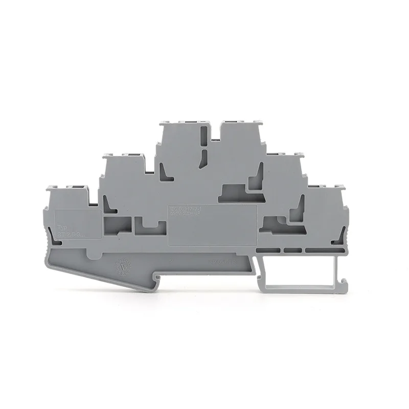 

1PCS ST 2.5-3 DIN Rail Terminal Block Screw Clamp Connector 500V 28A 0.2-2.5mm2 Universal Spring Electrical Wire Cable Connector