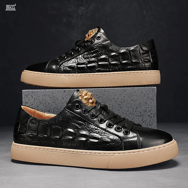 Туфли мужские на шнуровке низкий верх повседневная обувь для скейтборда в