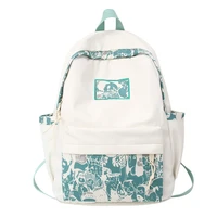 traveasy fashion womens backpack high school bags graffiti nylon students girls unisex large capacity outdoor female travel bag