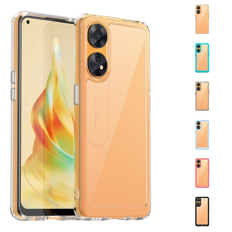 

For Reno 8T Case Cover OPPO Reno 8T 4G Capas New Phone Bumper Clear Transparent Multicolor For Fundas OPPO Reno 8T Reno8 T Cover