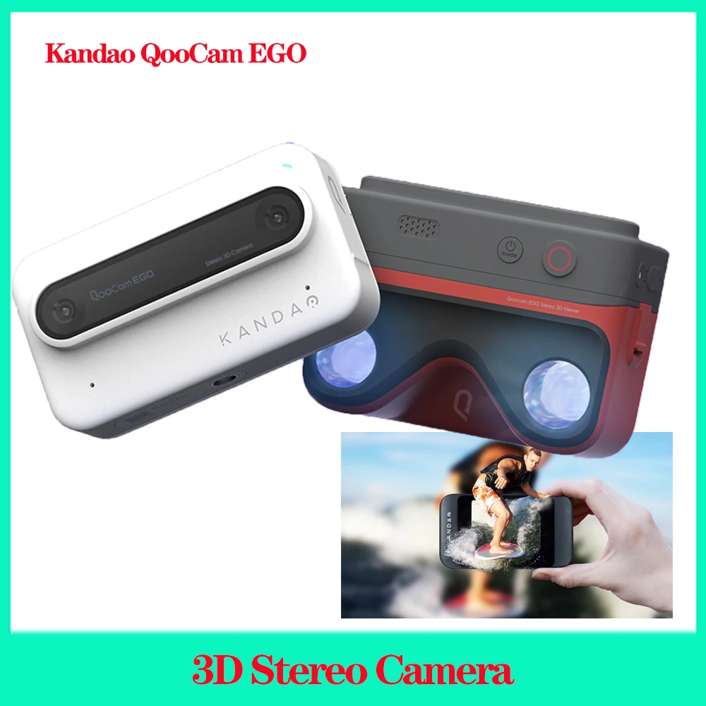 3D стереокамера Kandao QooCam EGO, мгновенная камера с мгновенным стереоскопическим эффектом, стереокамера для точечной съемки