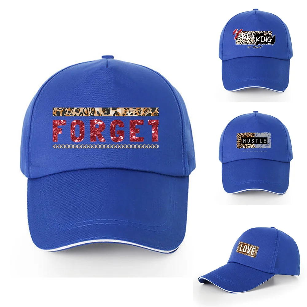

2022 Unisex Baseball Caps Summer UV-proof All Cotton Visors Hats Street Casual Hip Hop Cap Leopard Print Adjustable Snapback Hat
