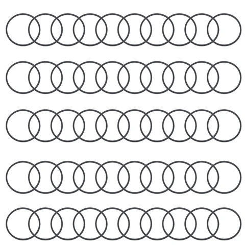 Резиновые приводные ремни 1,2 мм для проигрывателей, кассетных проигрывателей, магнитофон, диаметр 25/28/30 мм, 50 шт.
