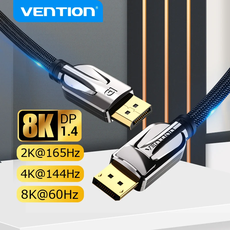 Vention DisplayPort Cable 1.4 8K 4K HDR 32.4Gbps Display Port Adapter Video Audio for PC Laptop TV DP 1.4 1.2 Display Port Cable