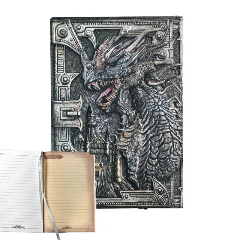 

Three-Dimensional Embossed Notepad 3D Dragon Embossed Faux Leather Notepad Durable Three-Dimensional Decoration Book