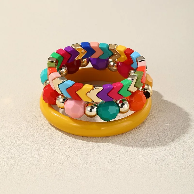 

3pcs/set Vintage Bohemia Multilayer Beads Bracelets Women Adjustable Charm Cuff Bangle for Girls Party Gifts Trendy Jewelry Sets