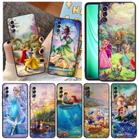 mickey donald duck princess for samsung note 20 10 9 ultra lite plus f23 m52 m21 a73 a70 a20 a10 a8 a03 j7 j6 black phone case