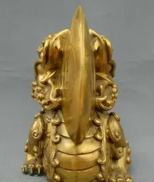 tipo Fengshui Tua Naga Perunggu Kapak Mat Licht Danfe Allah Binatang Patung