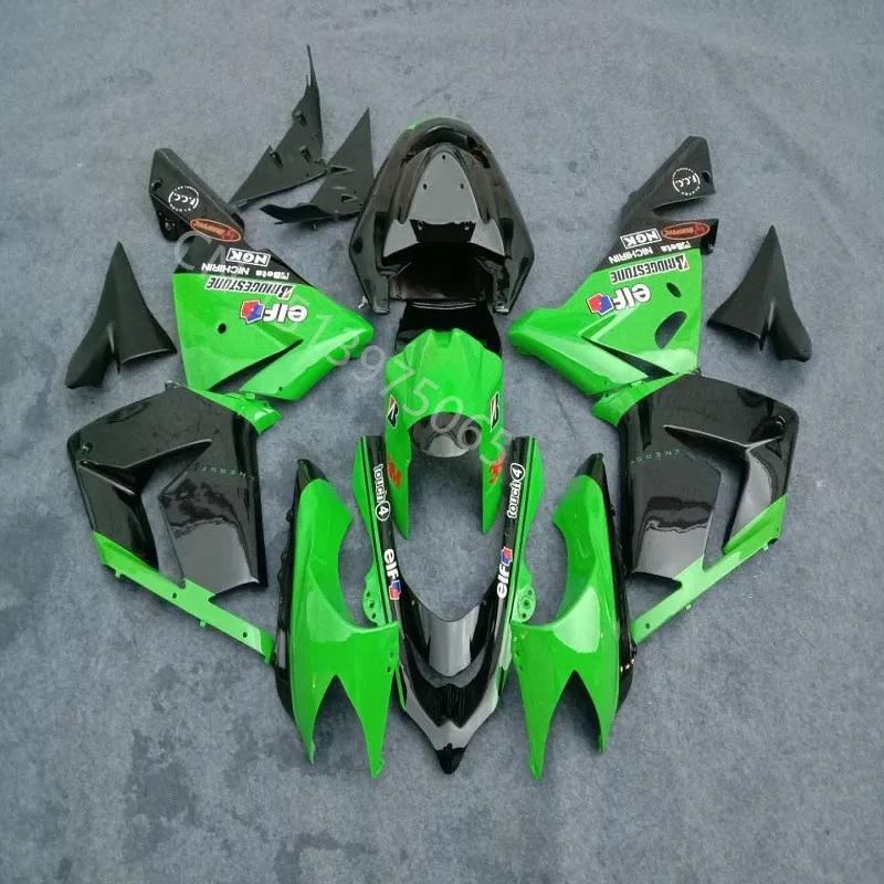 

Green black Motorcycle Fairing for KAWASAKI NINJA ZX10R 04-05 ZX 10R 2004 2005 Injection molding ZX 10R 04 05 fairing