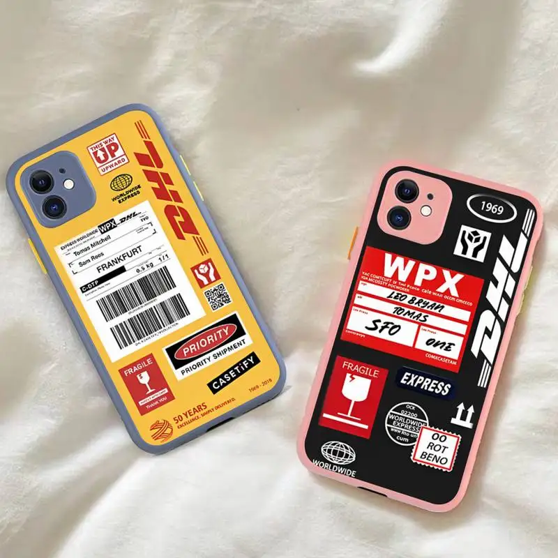 

DHL Hot Express 50th Anniversary Edition Phone Case for iPhone X XR XS 7 8 Plus 11 12 13 pro MAX 13mini Translucent Matte Case