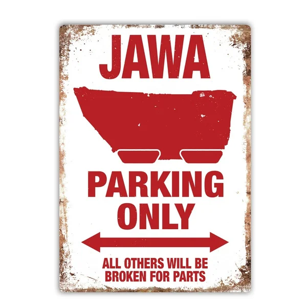 

Jawa Parking Only Retro Vintage Tin Sign Bar Pub Home Metal Poster Wall Art Decor farmhouse decor motorcycle garage