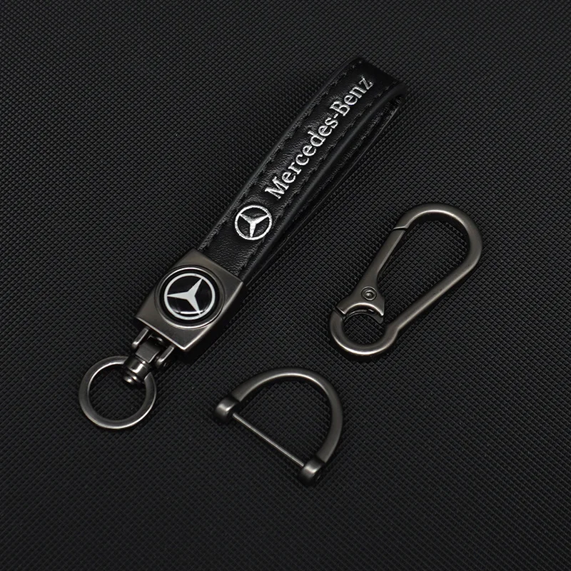 Кожаный брелок с эмблемой автомобиля кольцо для ключей аксессуары Mercedes Benz AMG W177
