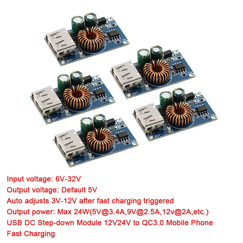 

USB DC-DC понижающий преобразователь 6-32В 24Вт