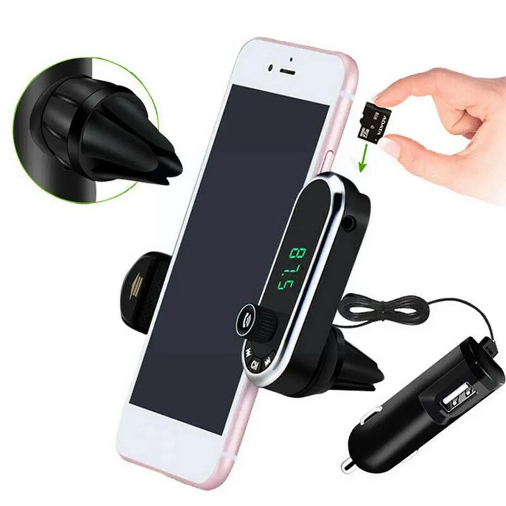 

Fm-трансмиттер автомобильный беспроводной с поддержкой Bluetooth, Tf, Aux