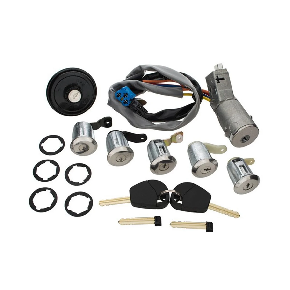 Замок зажигания дверной ключ крышка топливного бака замок набор бочек для Peugeot