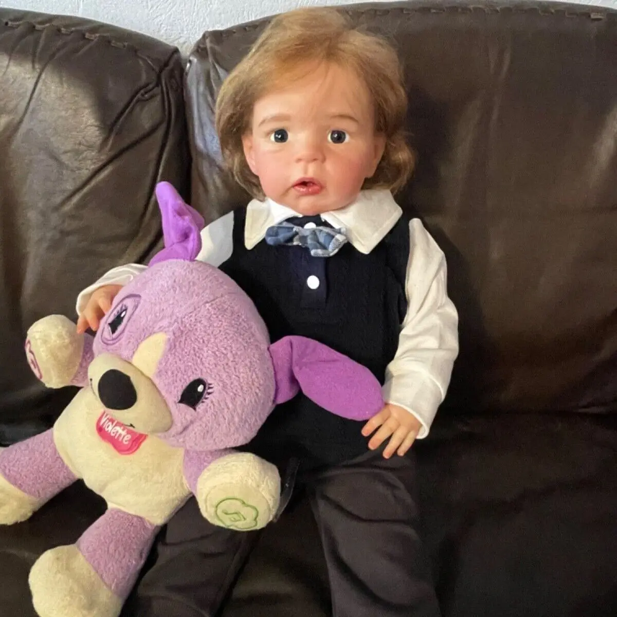 

Кукла реборн Sandie 26 дюймов, милая кукла-Младенец Ручной Работы, Реалистичная с корнями волос, Реалистичная