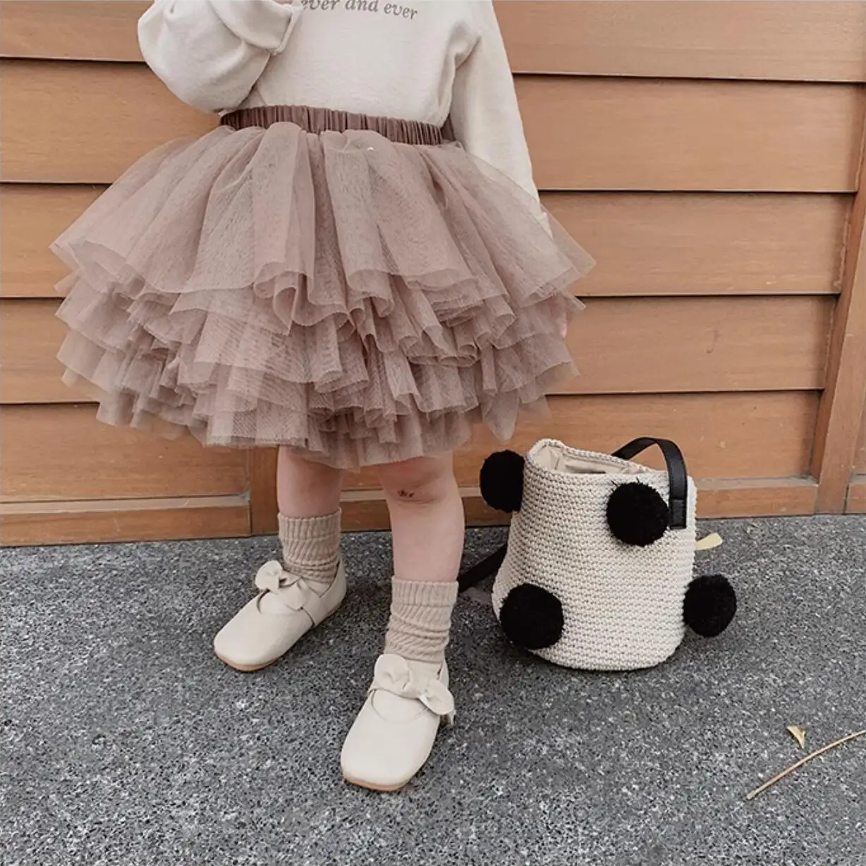 

Baby Girls Mini Tutu Skirts 6 Layers mesh dresses Kids Rainbow Pettiskirts Little Girls Evening Party Tulle Dress Children 1-7Y