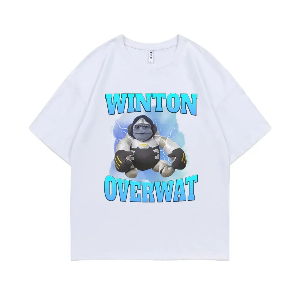 Winton Overwat Meme Забавная футболка с мемами для мужчин и женщин Модная уличная одежда