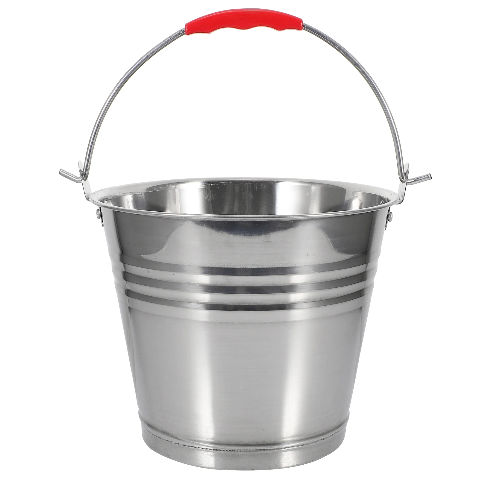 

Stainless Steel Container Ice Cube Bucket Beverage Cooler Round Water Container Champagne Bucket Stainless Steel Water Bucket
