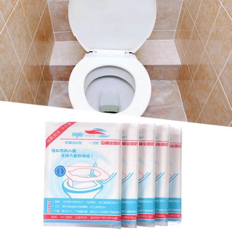 

10pcs Disposable Toilet Seat Cover 100% Waterproof Safety Bathroom Accessiories