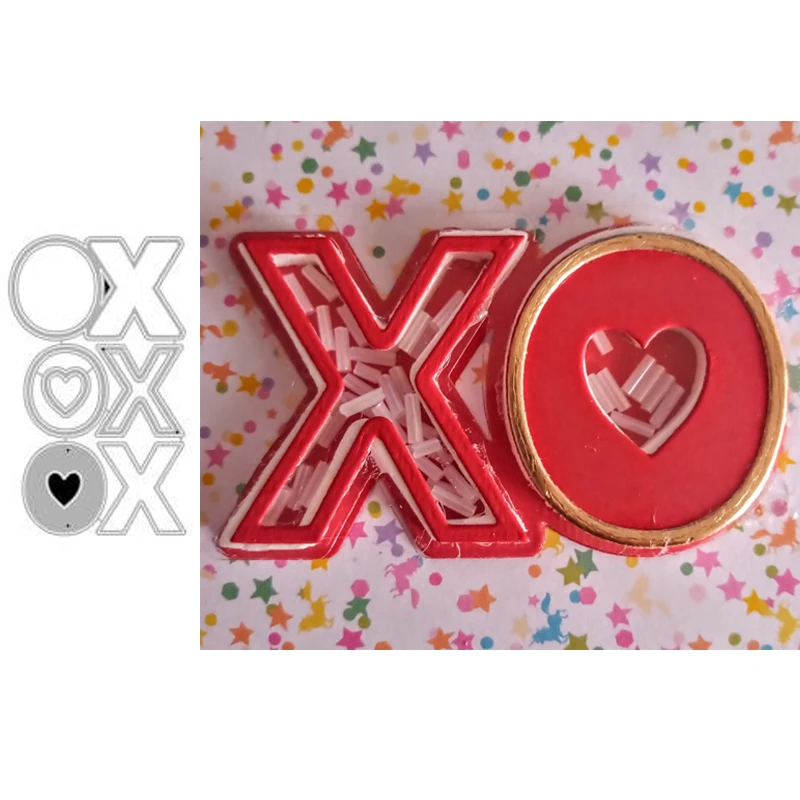 

XO Shaker Metal Cutting Dies Stencils Template for Scrapbooking Decorative Embossing DIY Paper Cards Making