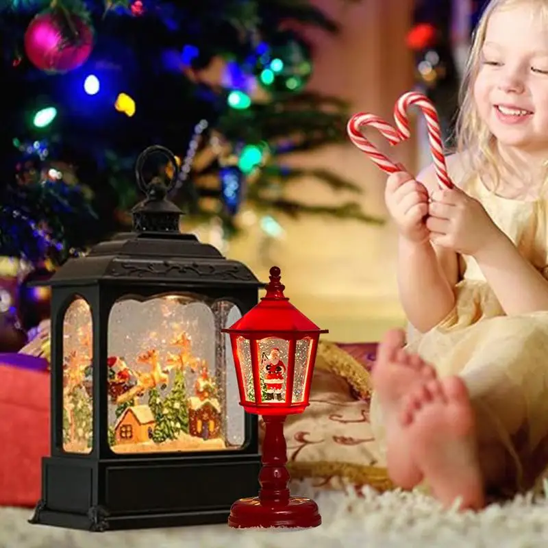 Фонарь в виде снежного шара Рождественский фонарь крутящийся Блестящий Снежный