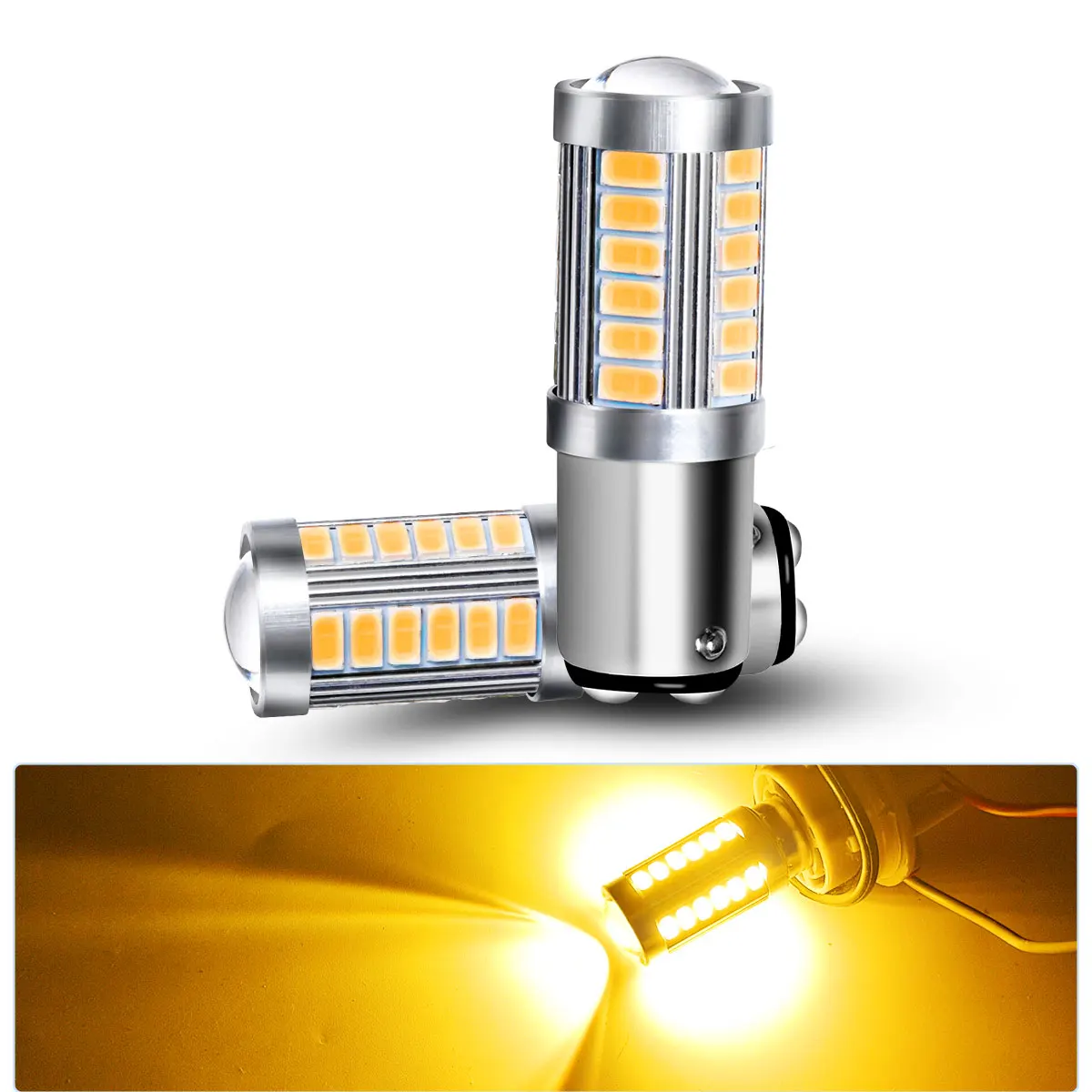 

2 шт. PY21W P21 5 Вт 1156 Ba15s 1157 Bay15d 33 SMD светодиодные автомобильные вспышки стоп-сигналы фонари заднего хода