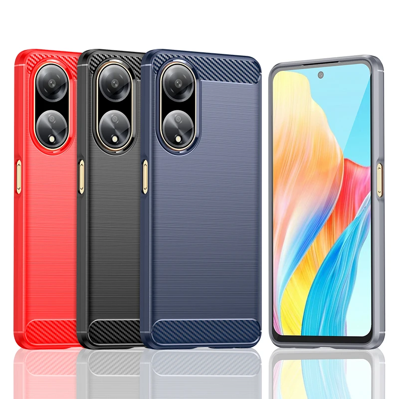 For OPPO A1 5G Case For Oppo A1 Cover Fundas Capa Shell Carbon Fiber Soft Silicone Phone Bumper For Oppo A1
