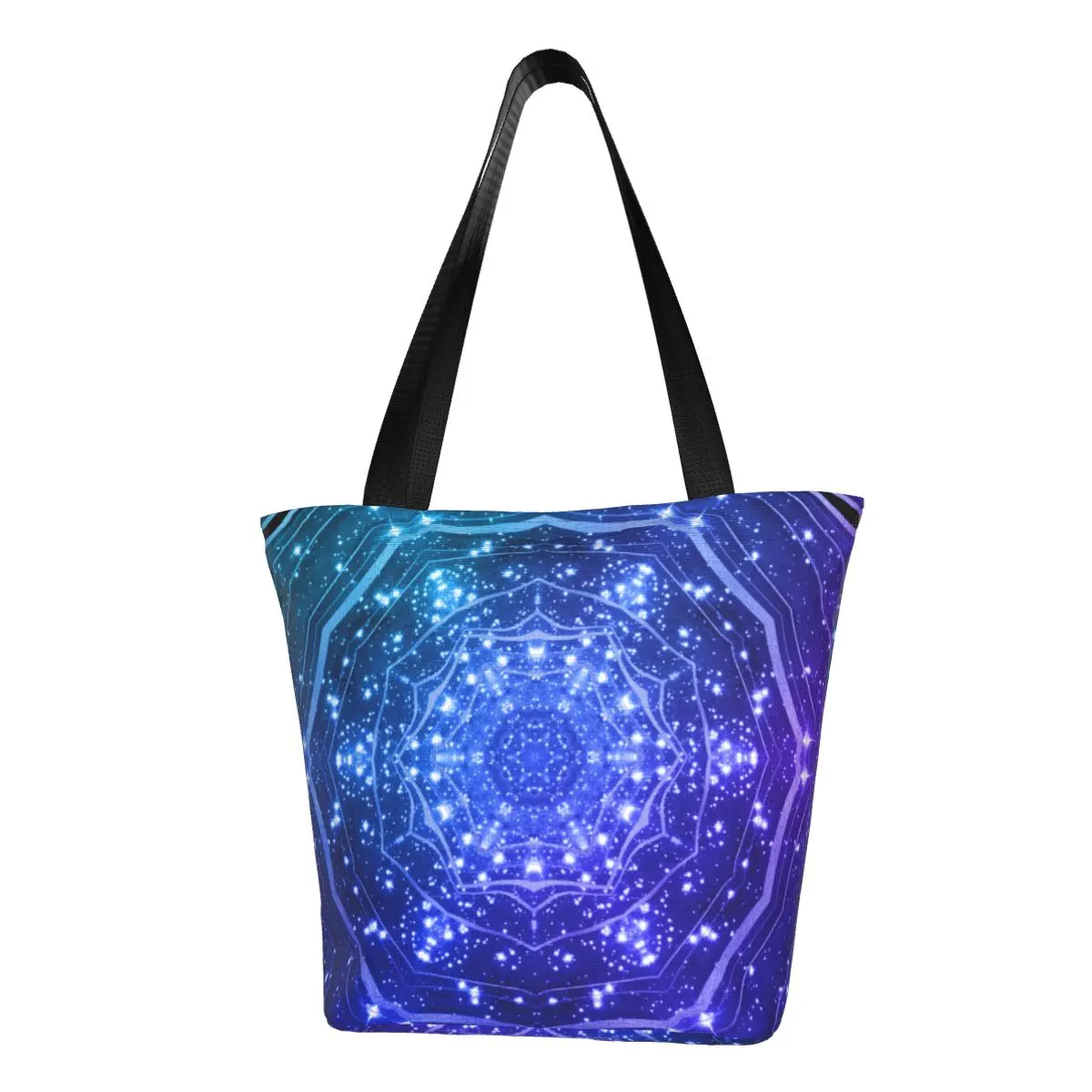 

Purple Ombre Shopper Bag Galaxy Geode Night Sky Funny Handbags Cloth Office Tote Bag Lady Graphic Shoulder Bag