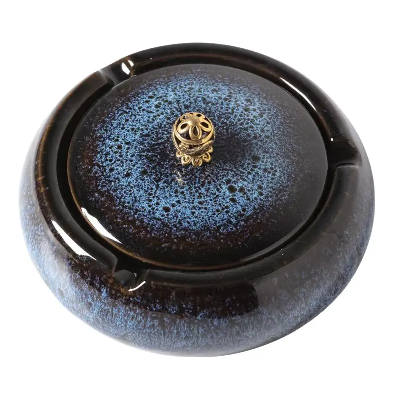 

Ashtray Ashtray Decoration Office Ceramic Ashtray Cigarette Patio Ashtray Covered Home Interior Windproof Outdoor