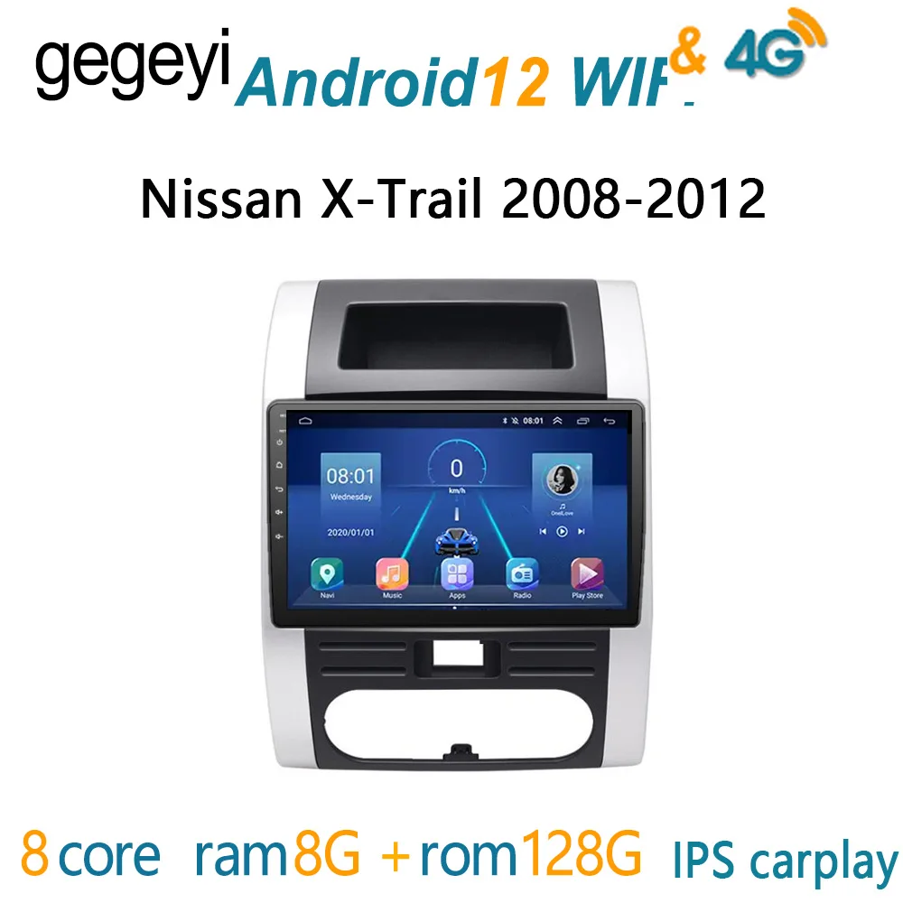

8G+128G Car Radio For Nissan X-Trail 2008 2012 With Android Screen Auto Carplay Stereo Intelligent System Automotive Multimedia