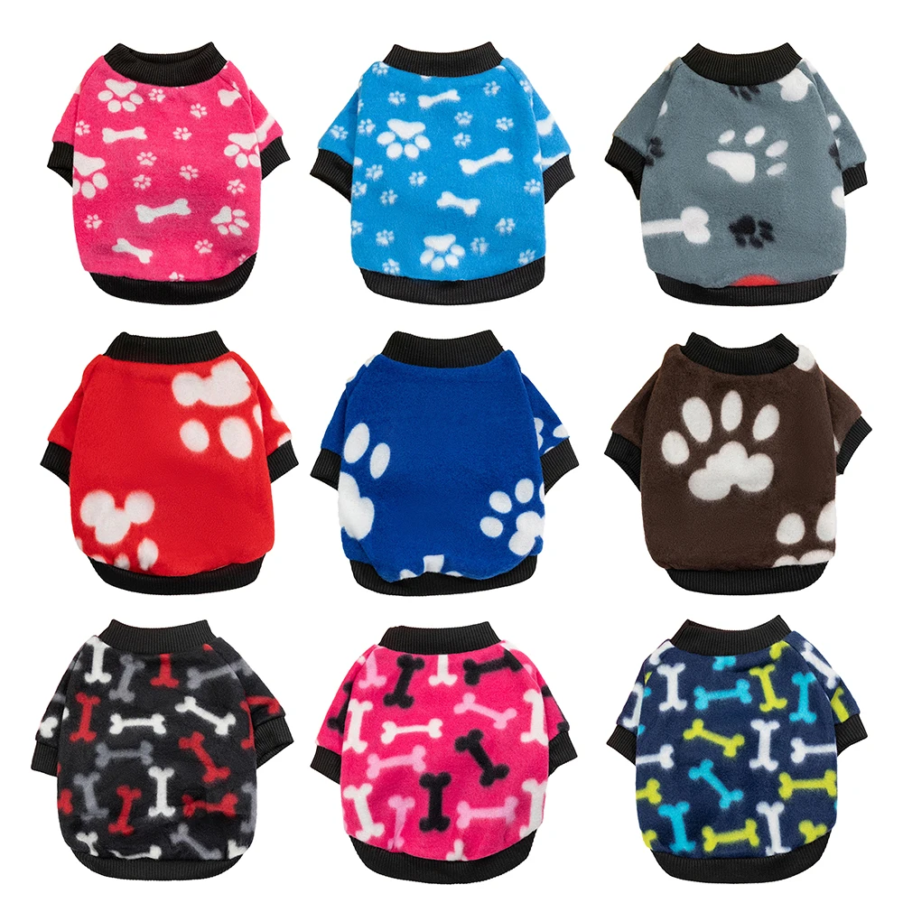 

Winter Print Pet Dog Clothes Warm Fleece Dog Coat For Small Medium Dog Cats Chihuahua Dogs Accessories