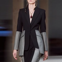 women autumn suit blazer vonda ladies 2022 long sleeve button color office formal coat street kaftan baggy blazer oversized