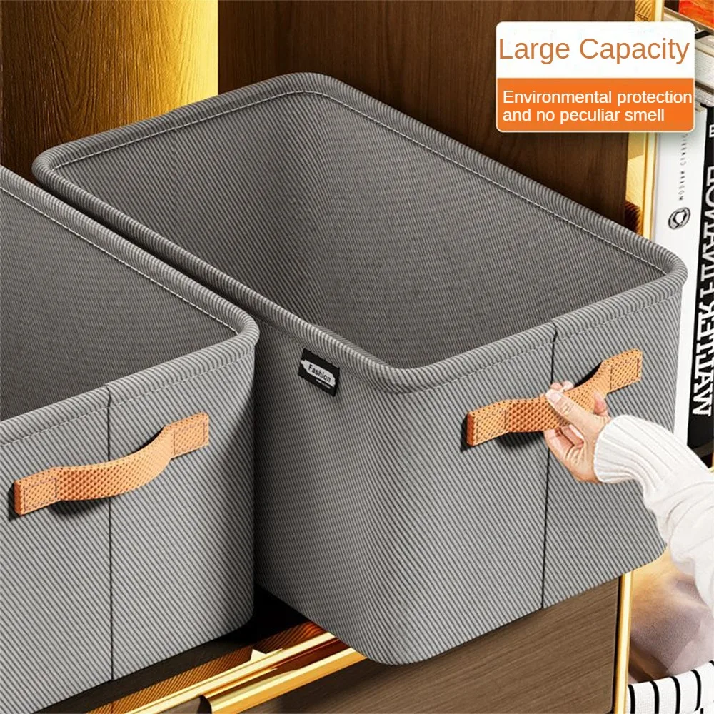 

No Odor Household Storage Box Dust-proof And Moisture-proof Clothes Storage Basket Handle Design Free Superposition