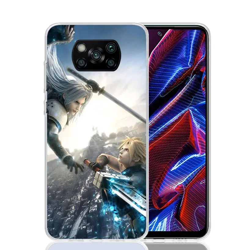 Фото Чехол для телефона Final Fantasy с аниме для Xiaomi Poco X6 X5 X4 X3 Nfc F6 F5 Pro F4 Gt F3 F2 F1 M5S M4 M3 Art Customized Coque Capa №4