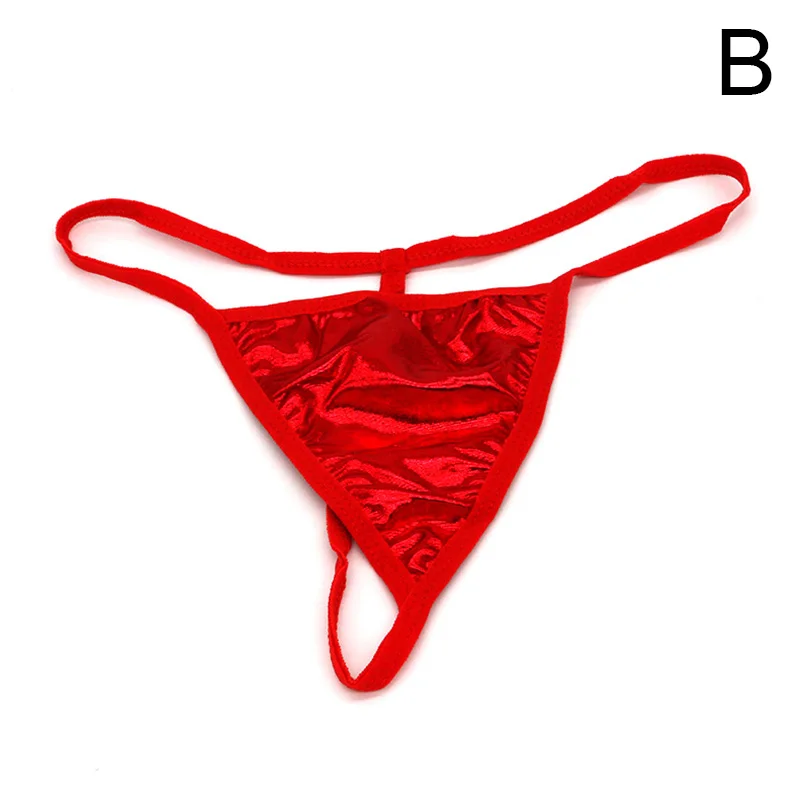 

Sexy Women Panties Thongs Low Waist Micro G-strings Bikini Erotic Patent Leather Underwear Female Seamless V-string Lingerie