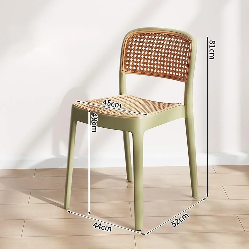 Утолщенные обеденные стулья пластиковый стул из искусственного ротанга для
