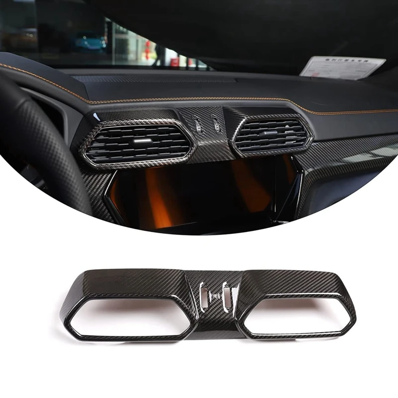 

1 PCS Car Central Control Air Conditioning Outlet Frame Carbon Fiber Interior Accessories For Lamborghini URUS 2018-2021