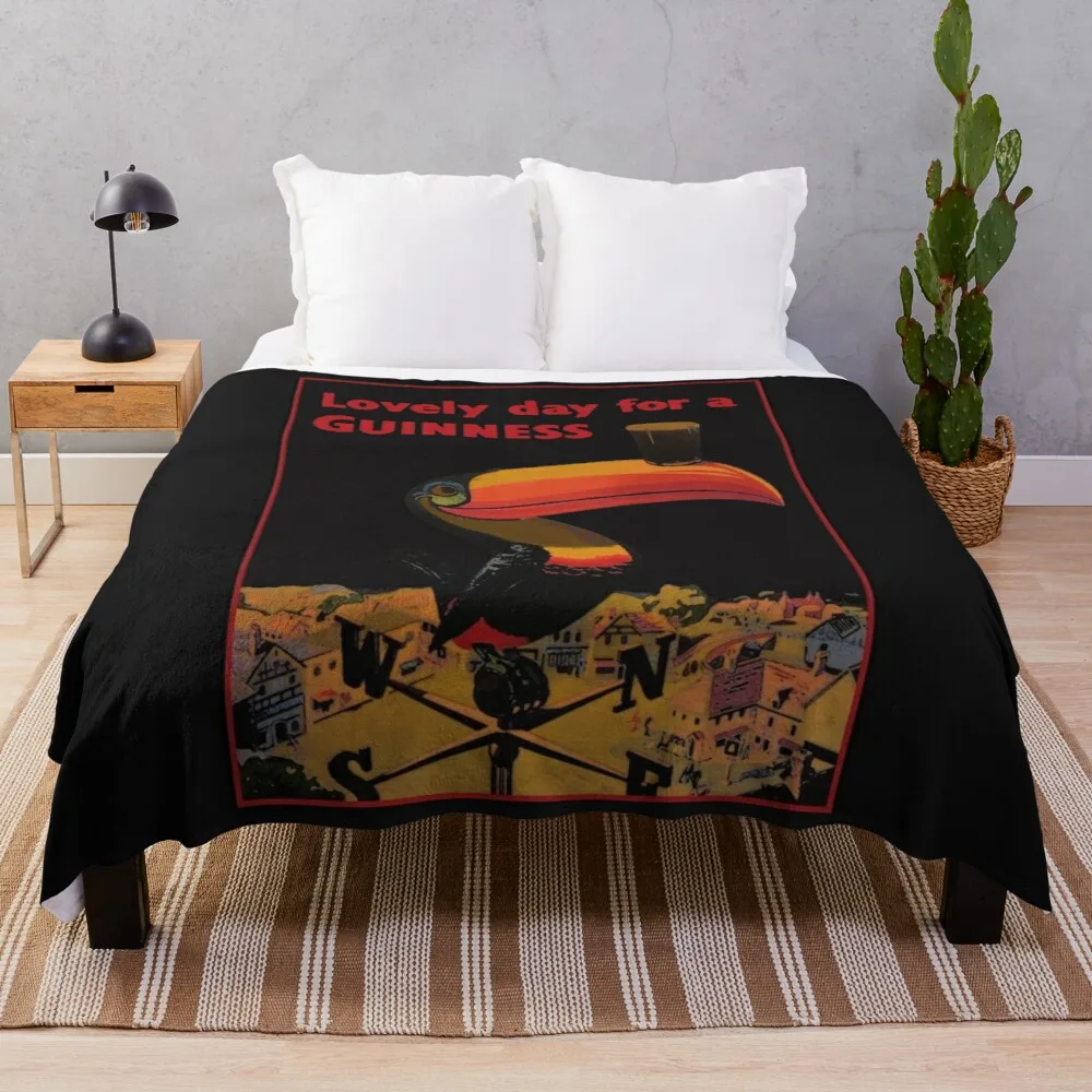 

Lovely Day for A Guinness Letter Throw Blanket blanket for decorative sofa fashion sofa blankets