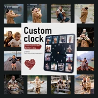 custom photos collage personalized photo printed wall clock personalized family photos printed clock wall decorative