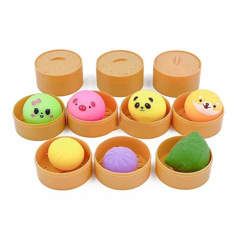 

1pc Antistress Simulation Stuffed Bun Relief Toy Venting Steamed Bun Large Size Stuffed Bun Rebound Decompression Toy