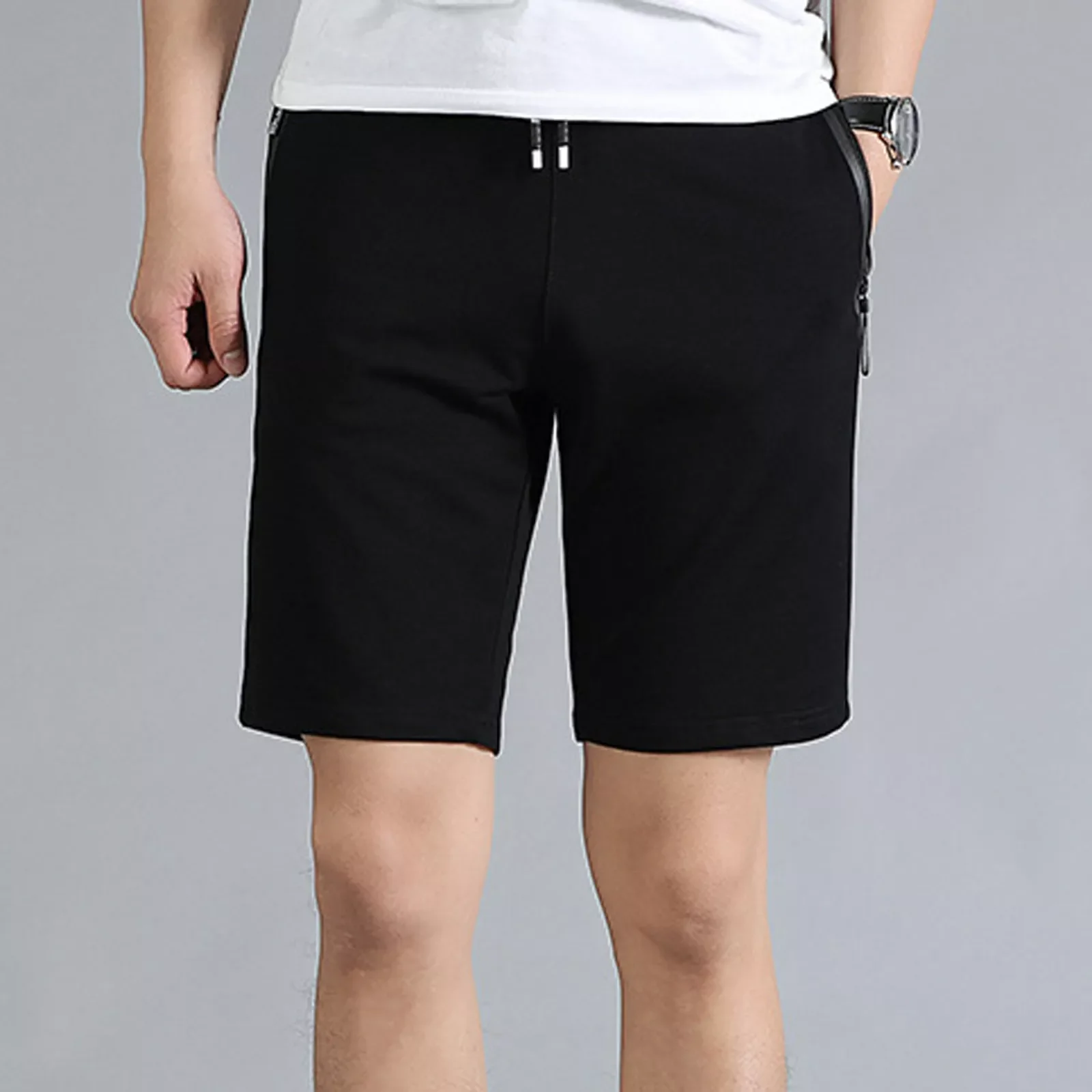 

NEW IN Men's Workout Running Shorts Lightweight sport Short Gym Quick-Dry Training Tight Short Pants with Zipper Pockets