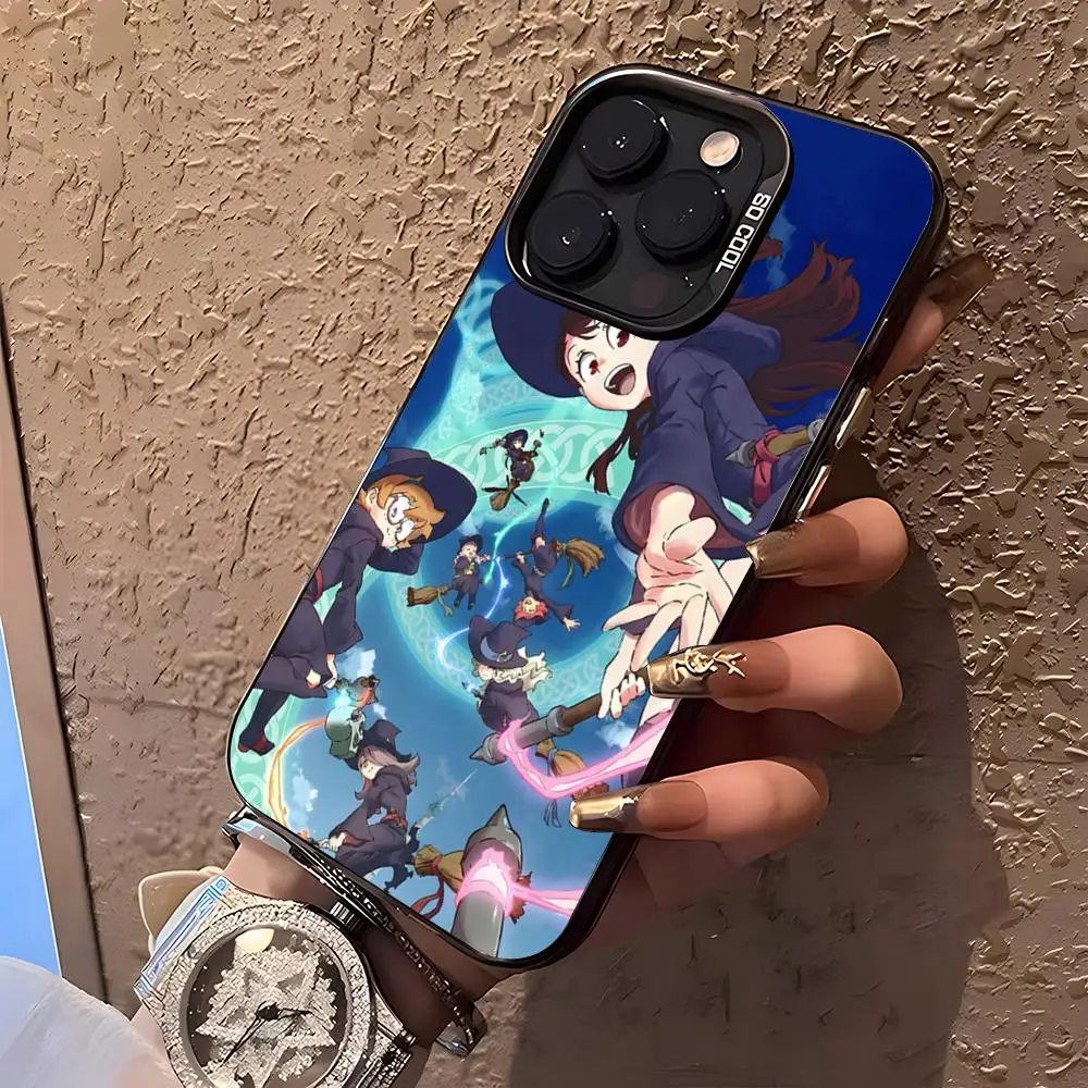 Фото Чехол для телефона L-Little Witch Academia для iPhone 17 Air 16 15 14 Plus 13 12 11 Pro XS Max, серебристо-черный, с бампером №1