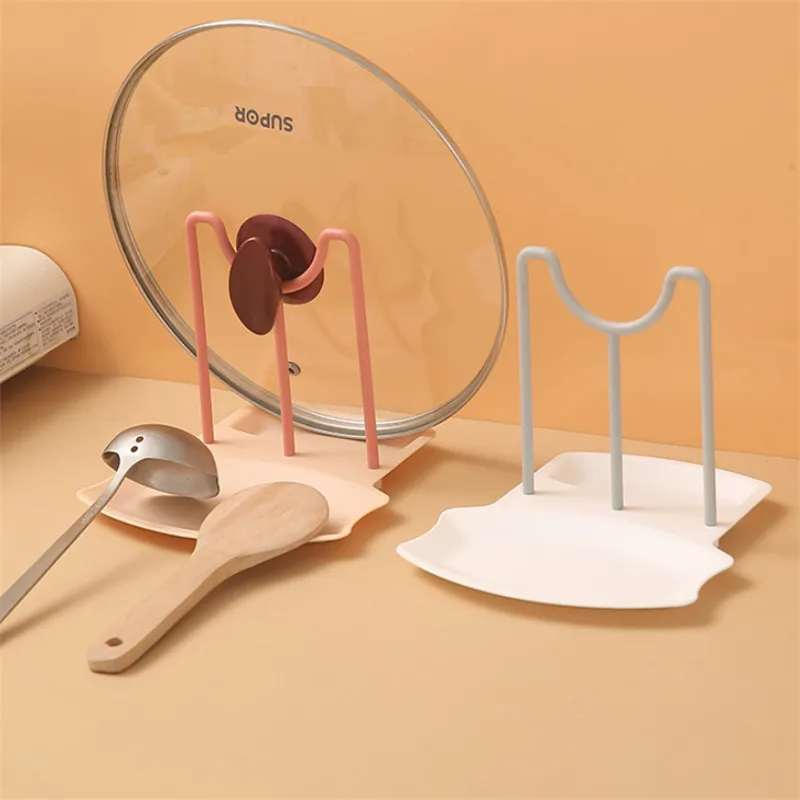 

Kitchen Spoon Holders Fork Spatula Rack Shelf Organizer Plastic Spoon Rest Chopsticks Holder Non-slip Spoons Pad