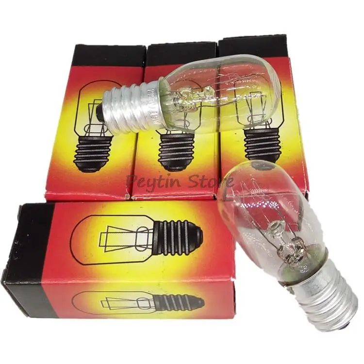 

2Pcs E14 15W Incandescent Lamp Microwave Oven Lighting Range Hood Oven Small Threaded Mouth Accessories